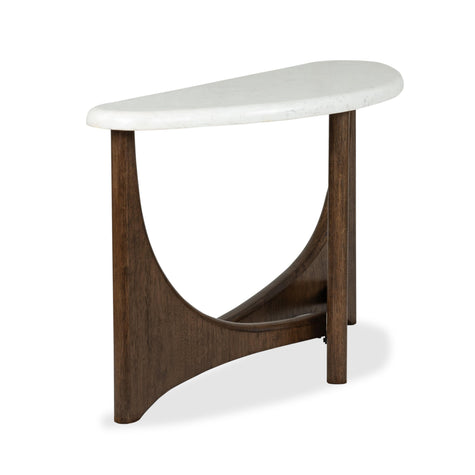Magnussen Home Arwen Turkish Coffee Demilune Sofa Table