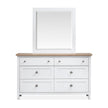 Salt Life Home Windmill Harbour White Whisp and Sand Double Drawer Dresser with Portrait Mirror Sale