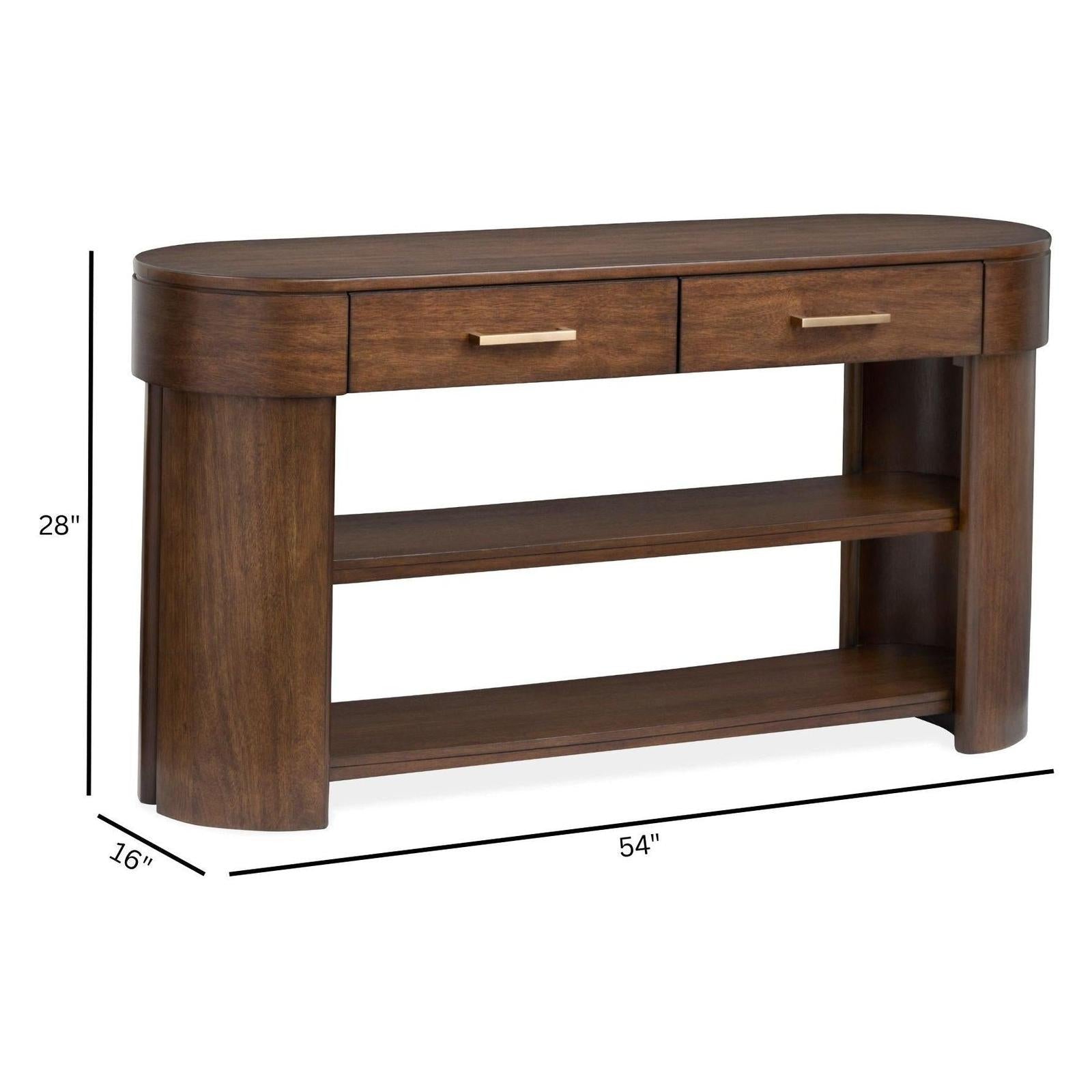 Magnussen Home Holloway Toasted Almond Oval Sofa Table
