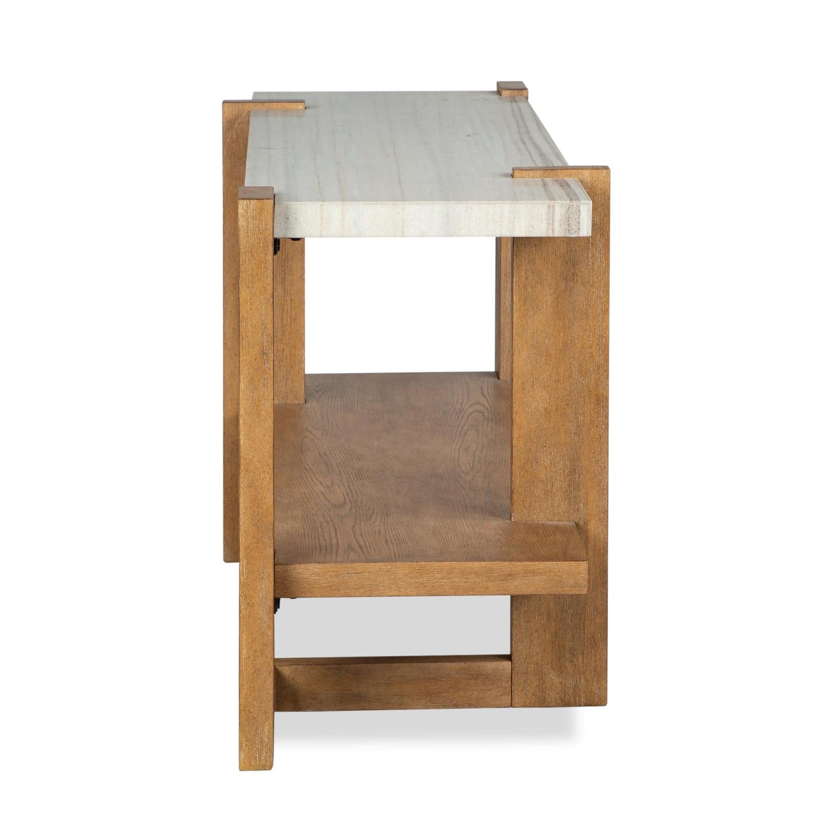 Magnussen Home Carrington Honey Wheat Rectangular Sofa Table