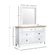 Salt Life Home Windmill Harbour White Whisp and Sand Double Drawer Dresser with Portrait Mirror Sale