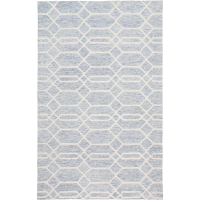 Feizy Belfort 8777F Transitional Trellis & Lattice Rug in Blue/Ivory