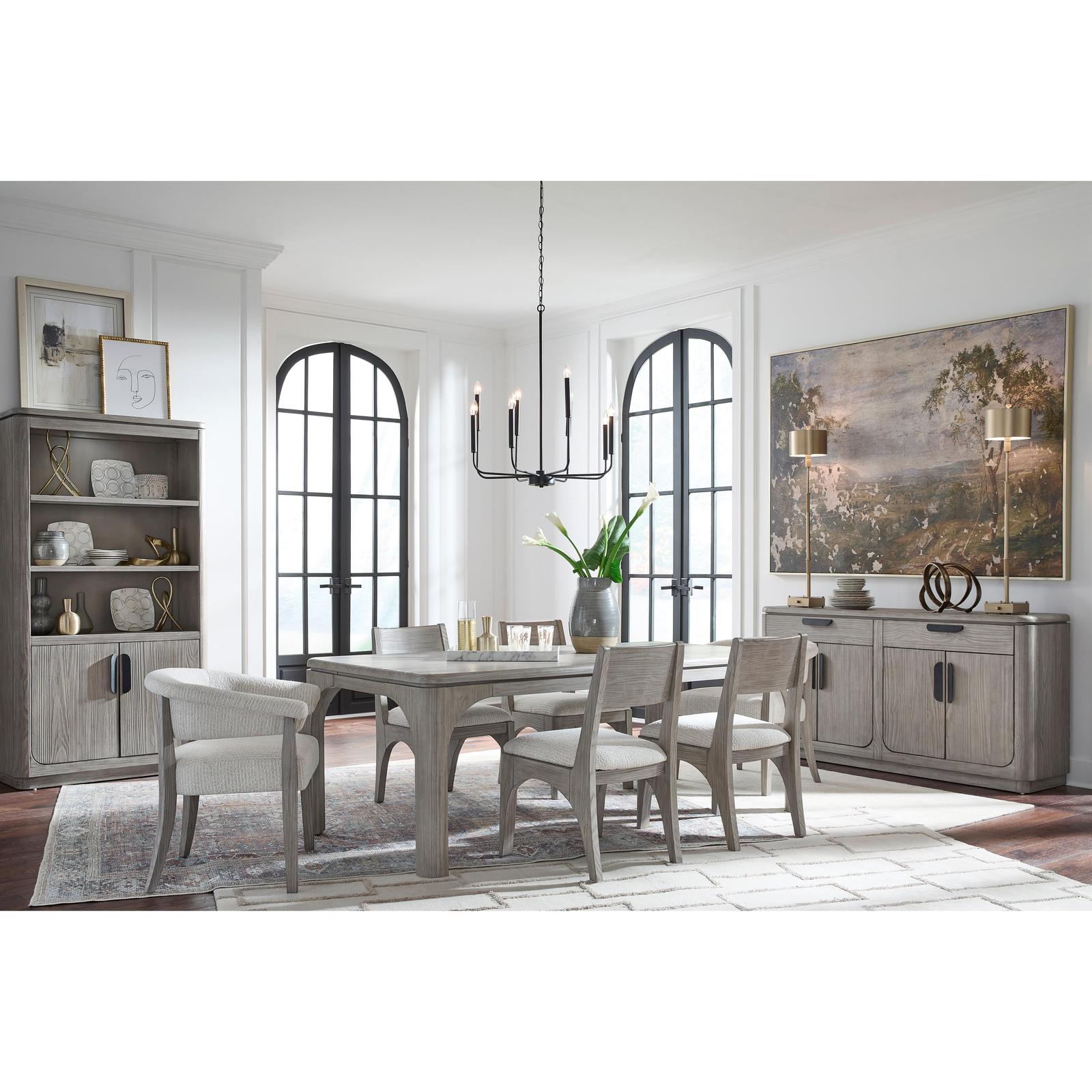 Magnussen Home Braelyn Dorian Grey Upholstered Host Chair Set of 2