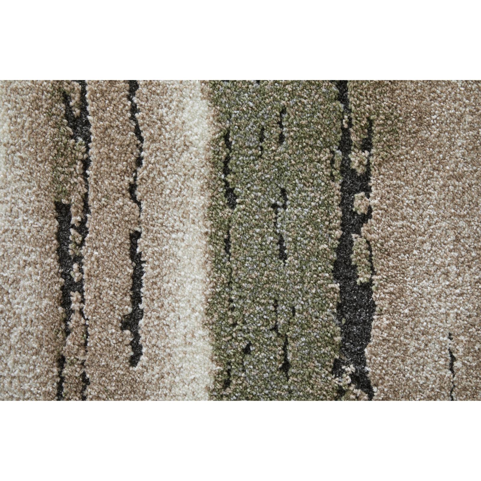 Feizy Gilmore 39UQF Modern Stripes, Ivory/Gray/Green, Rug