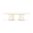 Michael Amini La Terrazza Double Pedestal Dining Table - Creamy Pearl