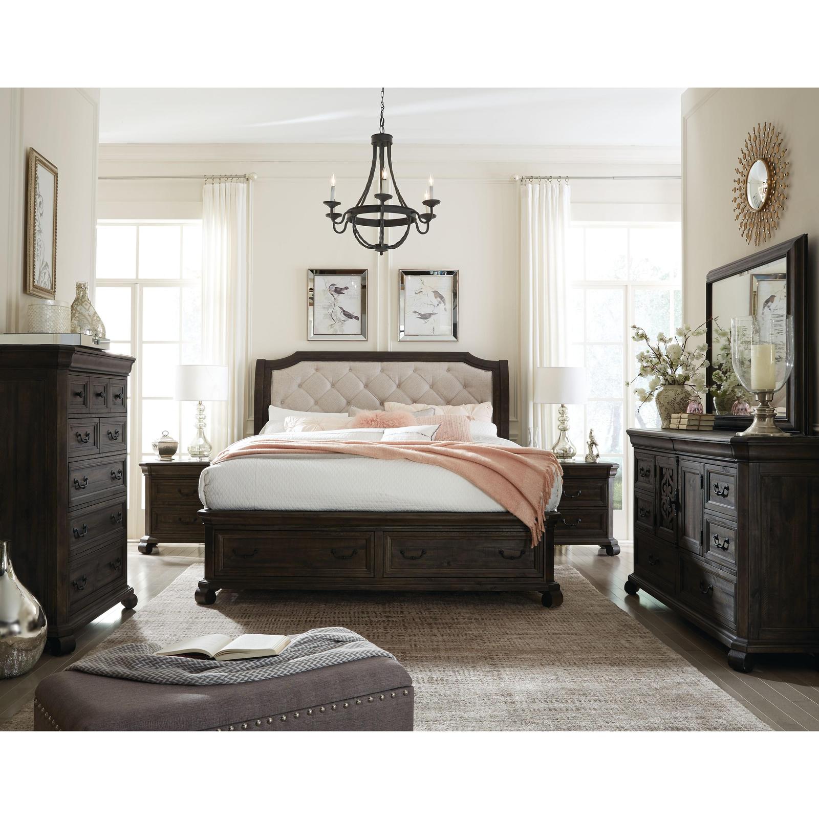 Magnussen Home Bellamy Peppercorn Sleigh Bed