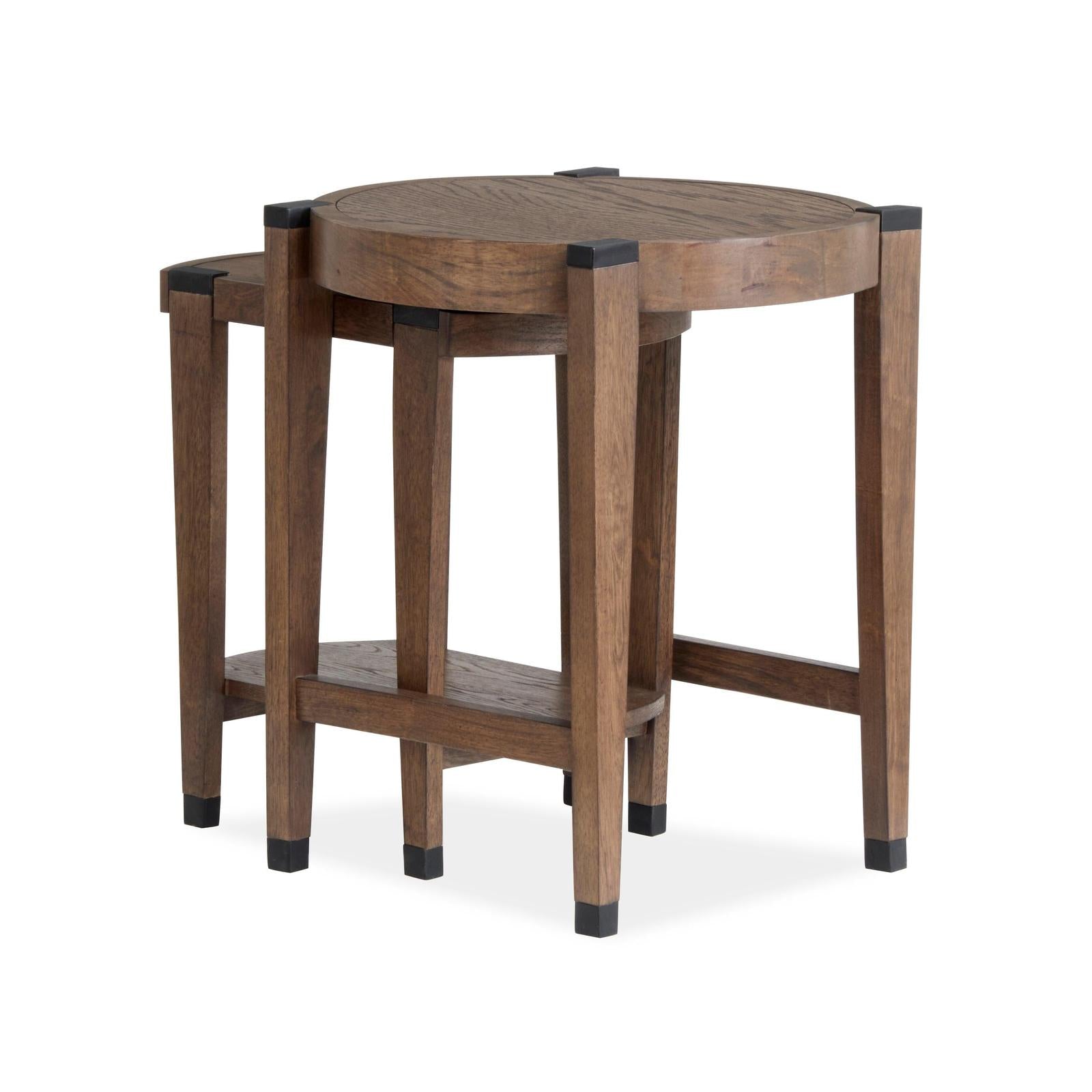 Magnussen Home Kaysen Wallaby And Matte Black End Table