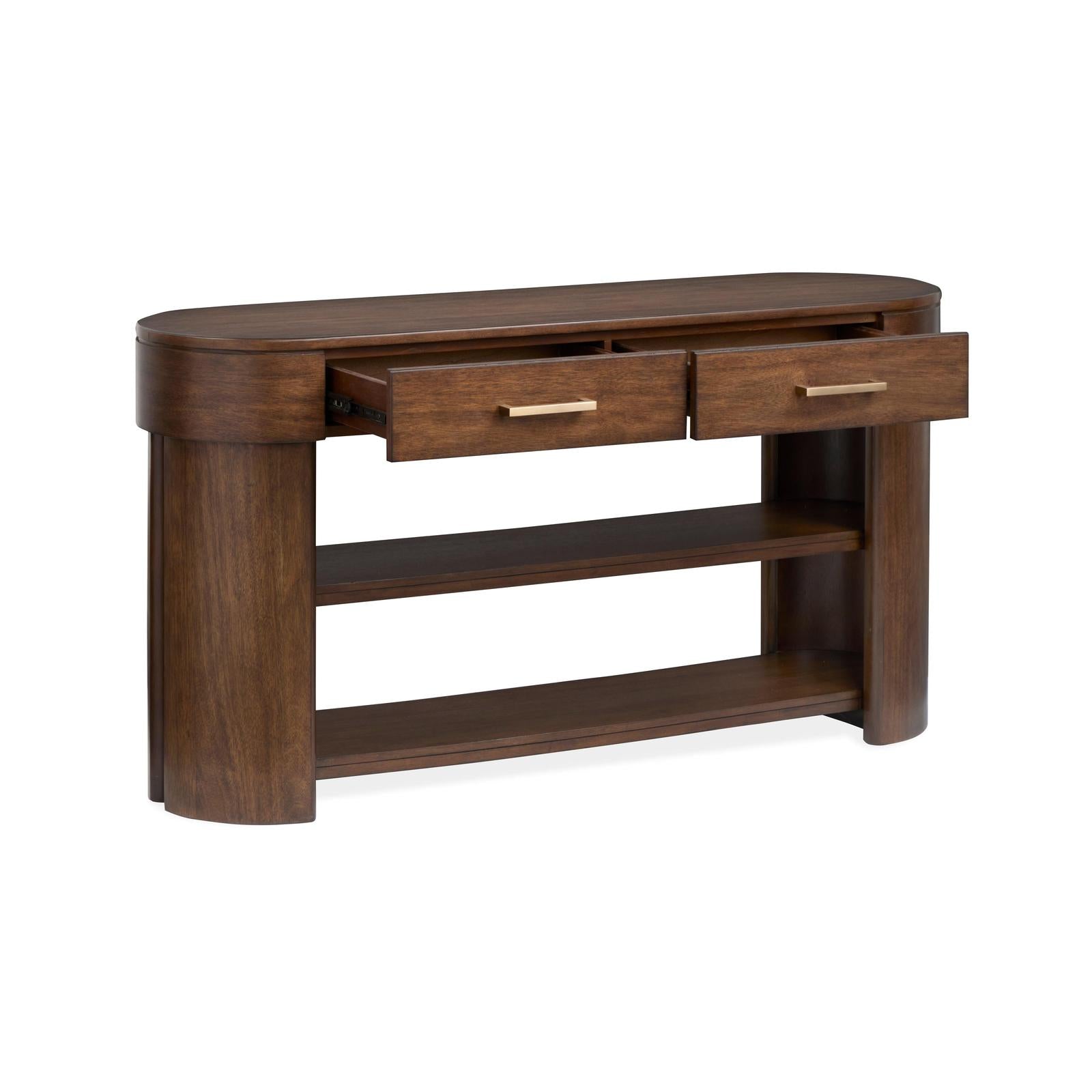 Magnussen Home Holloway Toasted Almond Oval Sofa Table