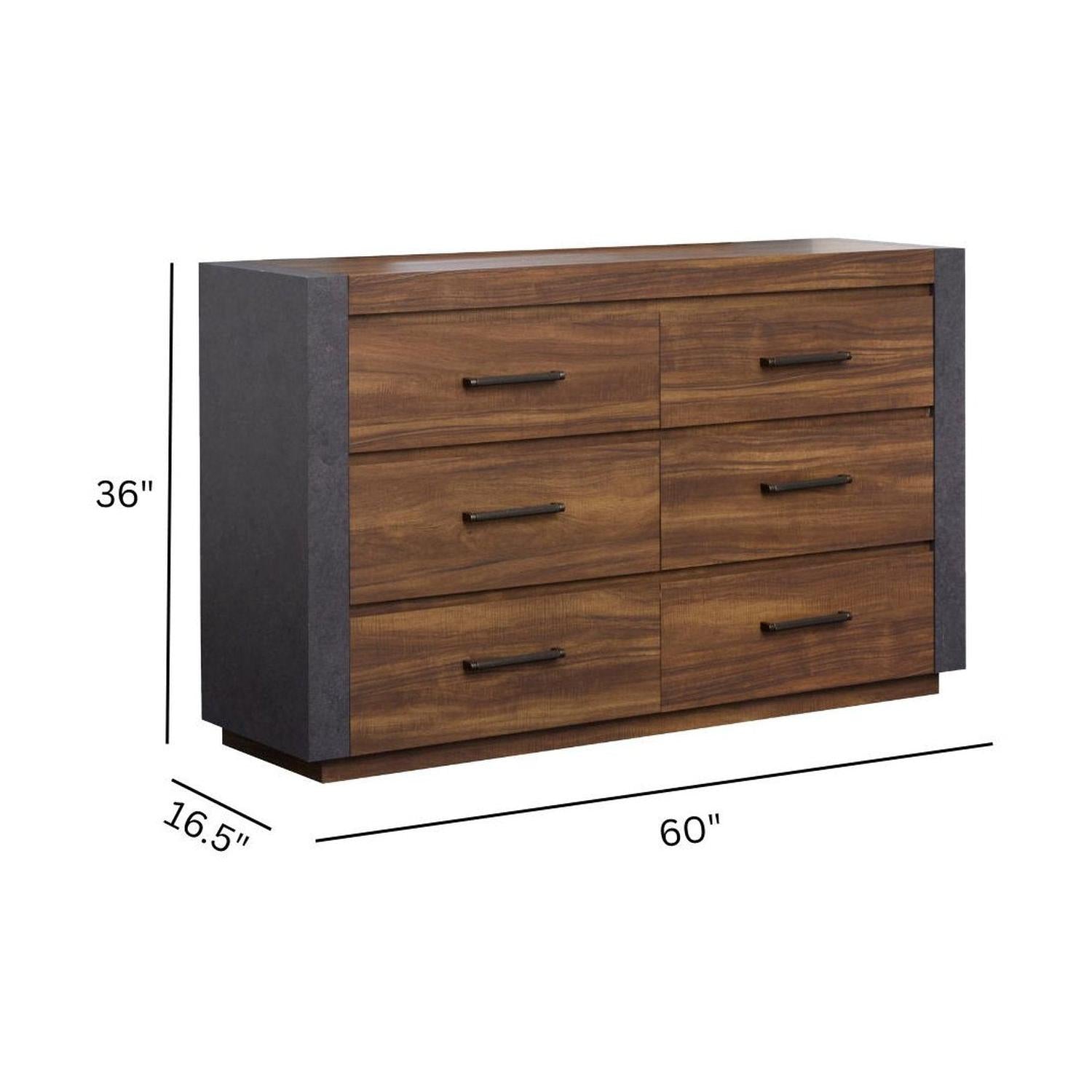 Magnussen Home Jensen Tavern Brown Double Drawer Dresser