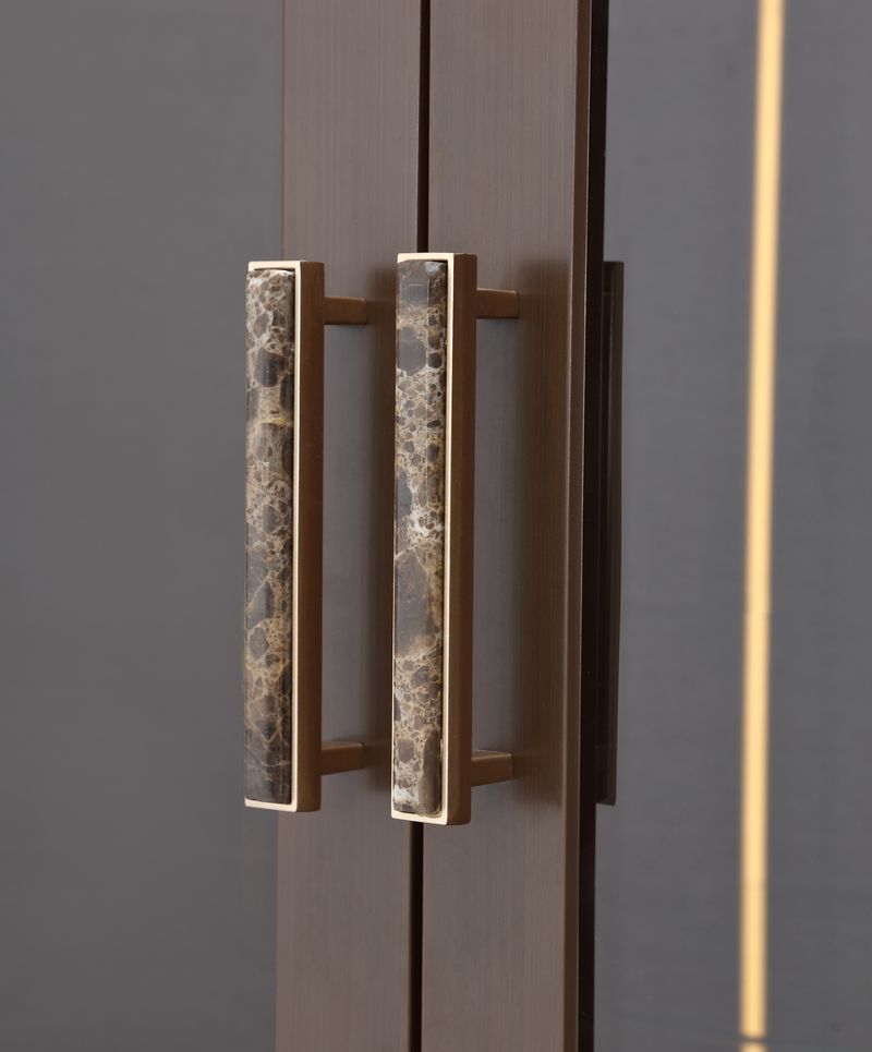 Michael Amini West Kensington Display Cabinet - Medium Espresso