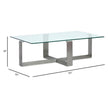 Magnussen Home Holden Aged Pewter & Chrome Pucks Rectangular Cocktail Table