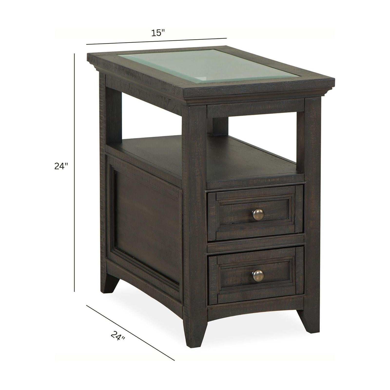 Magnussen Home Westley Falls Graphite Chairside End Table