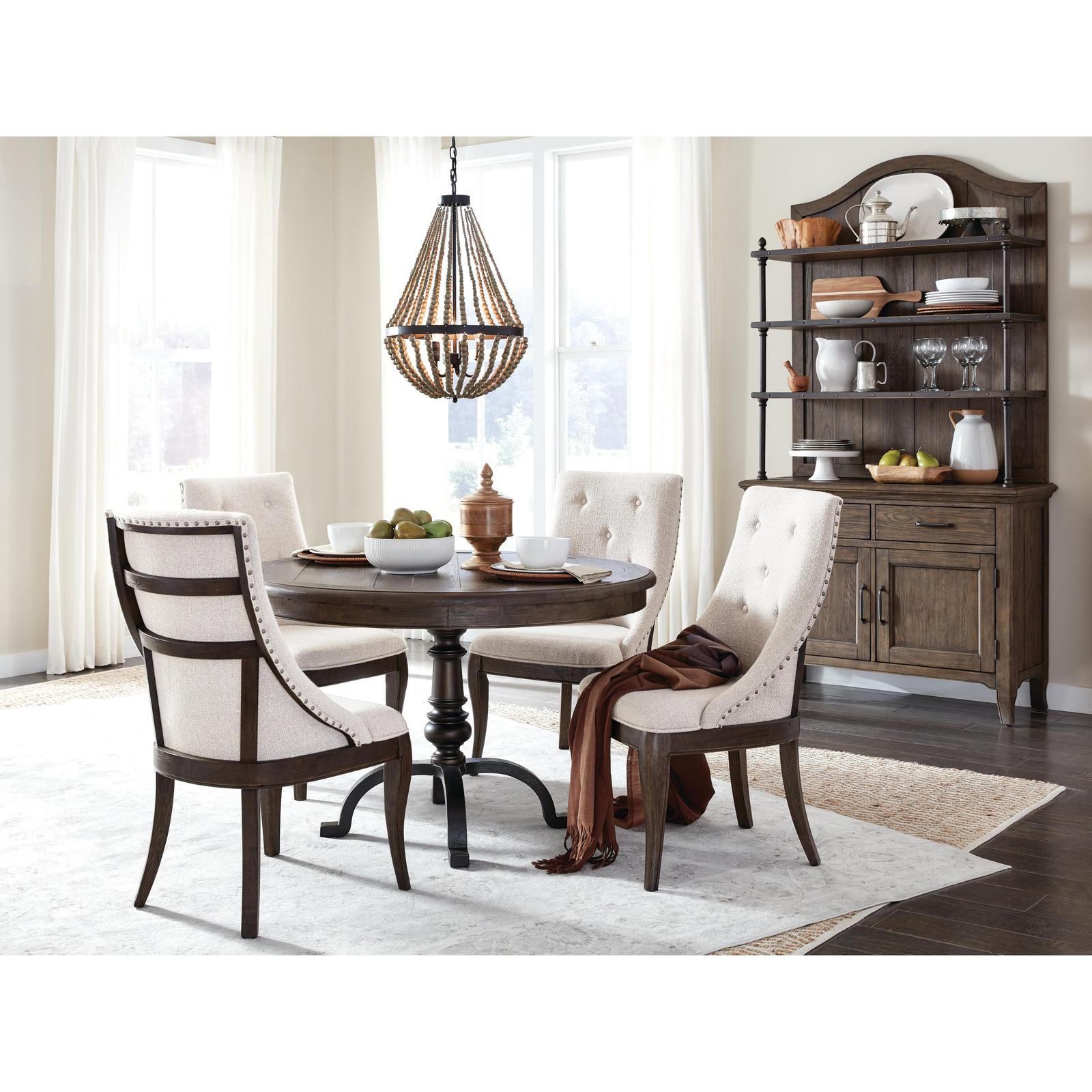 Magnussen Home Roxbury Manor Homestead Brown Upholstered Arm Chair Set of 2