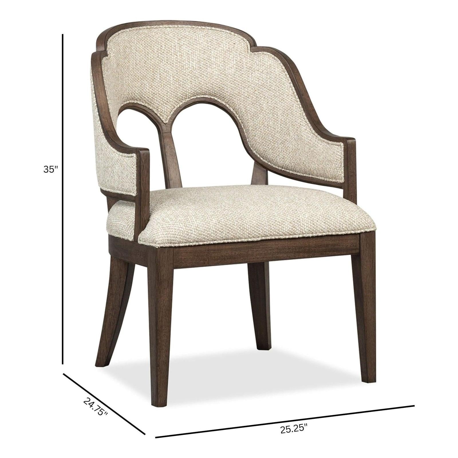 Magnussen Home Jubilee Brown Upholstered Arm Chair Two Pack