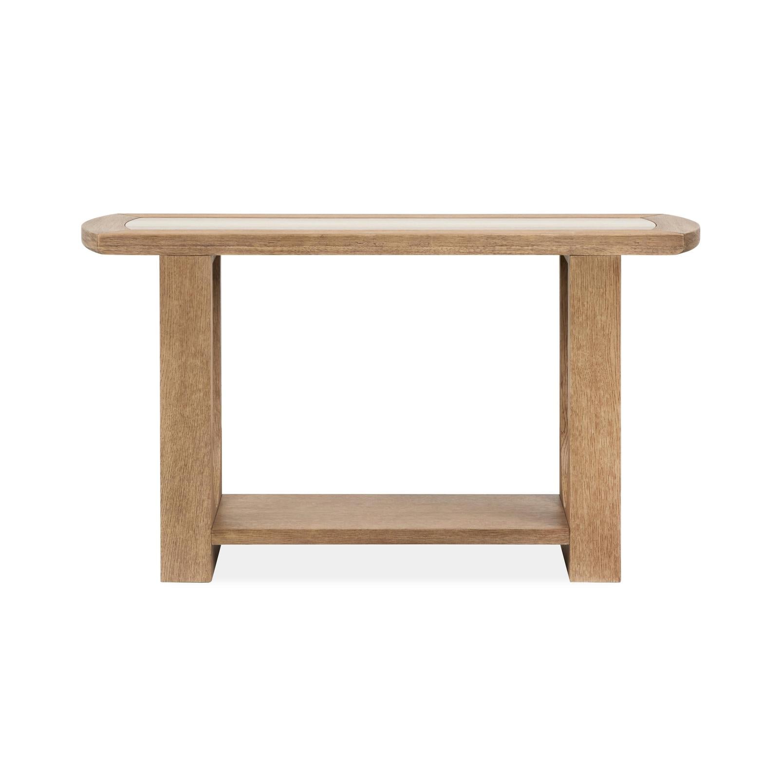Magnussen Home Bradford Riverbed Beige Rectangular Sofa Table