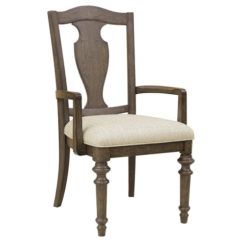 Pulaski Furniture Saddle Creek Timber Brown Wood Back Arm Chair Two Pack