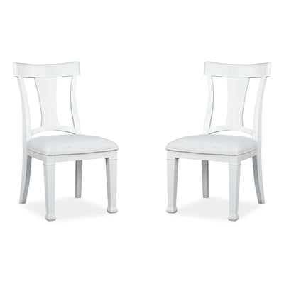 Magnussen Home Kingston Whisper White & Cerused Nutmeg Upholstered Side Chair Set of 2