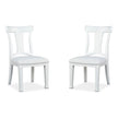 Magnussen Home Kingston Whisper White & Cerused Nutmeg Upholstered Side Chair Set of 2