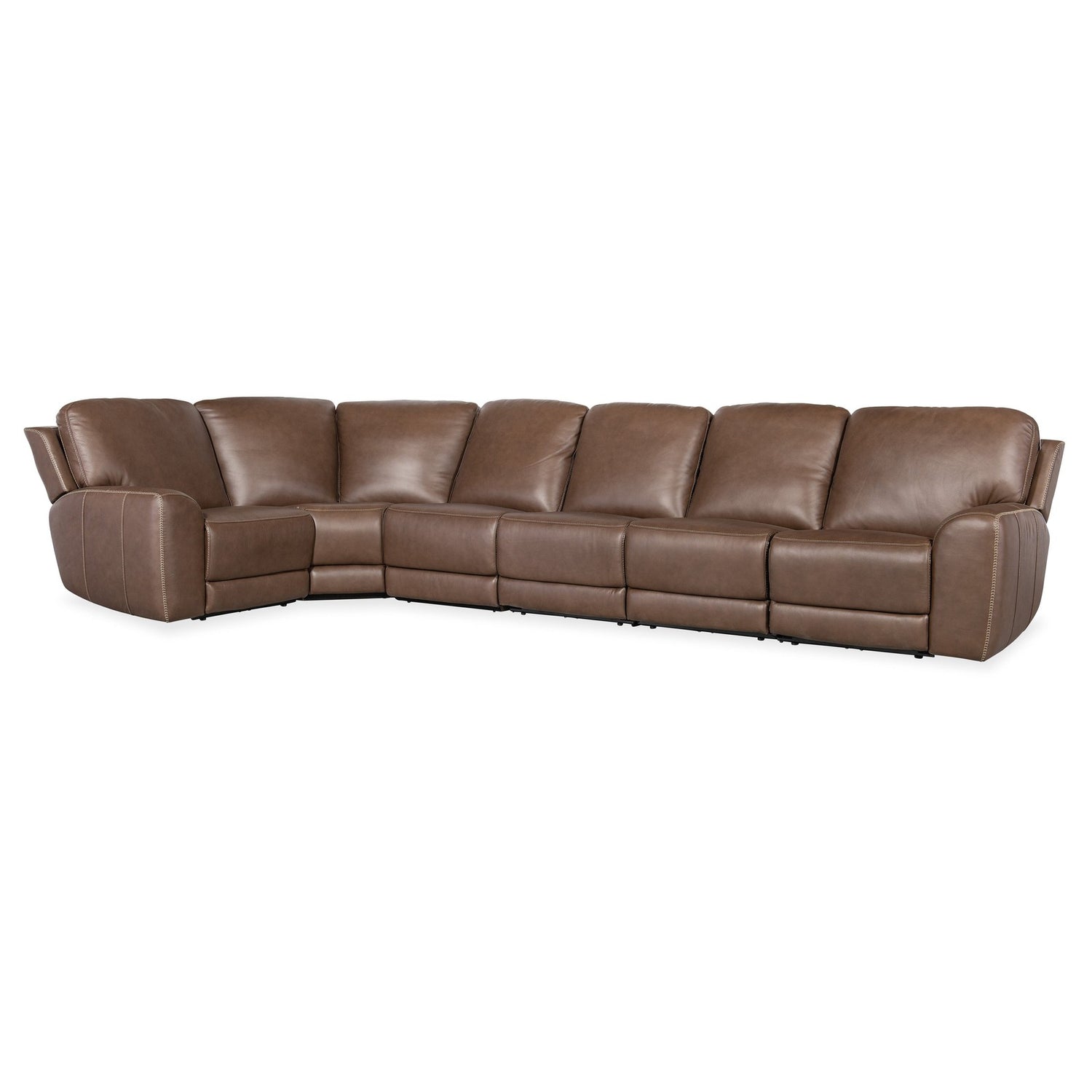 Hooker Furniture Torres 6 Piece Sectional - Brown - 2 Recliner