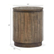 Magnussen Home Baisden Tobacco Round Accent End Table