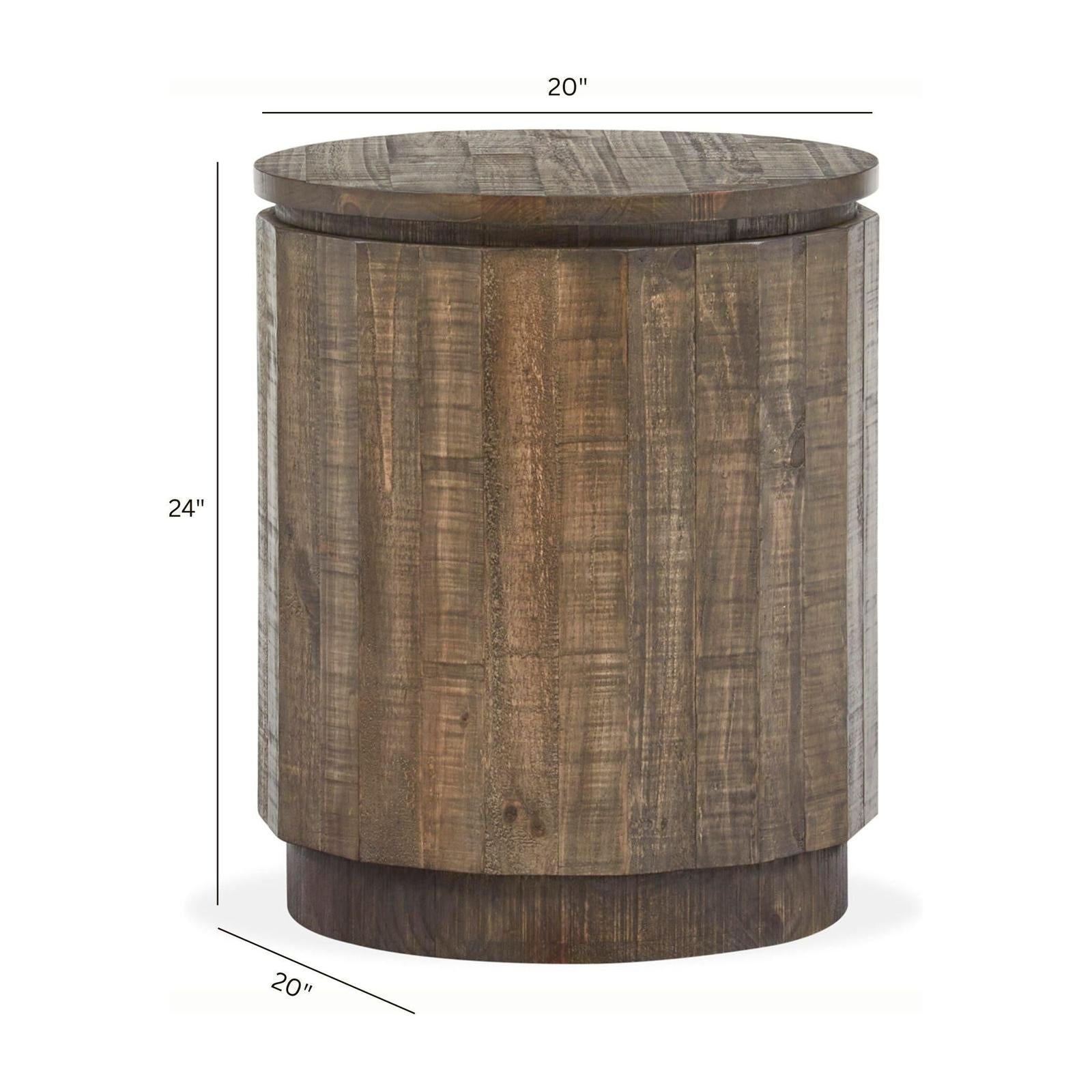 Magnussen Home Baisden Tobacco Round Accent End Table