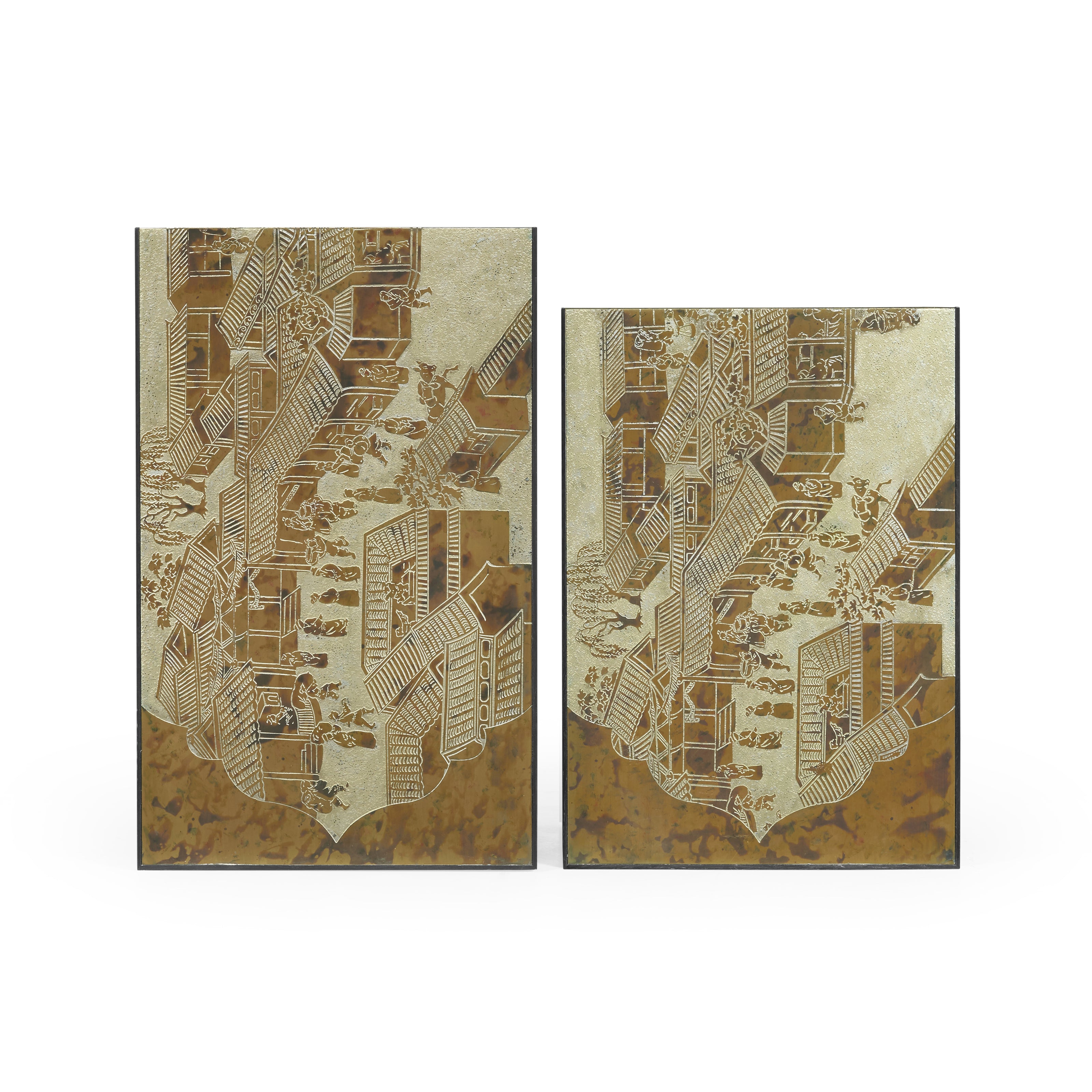 Jonathan Charles Fusion Chinoiserie Nesting Tables