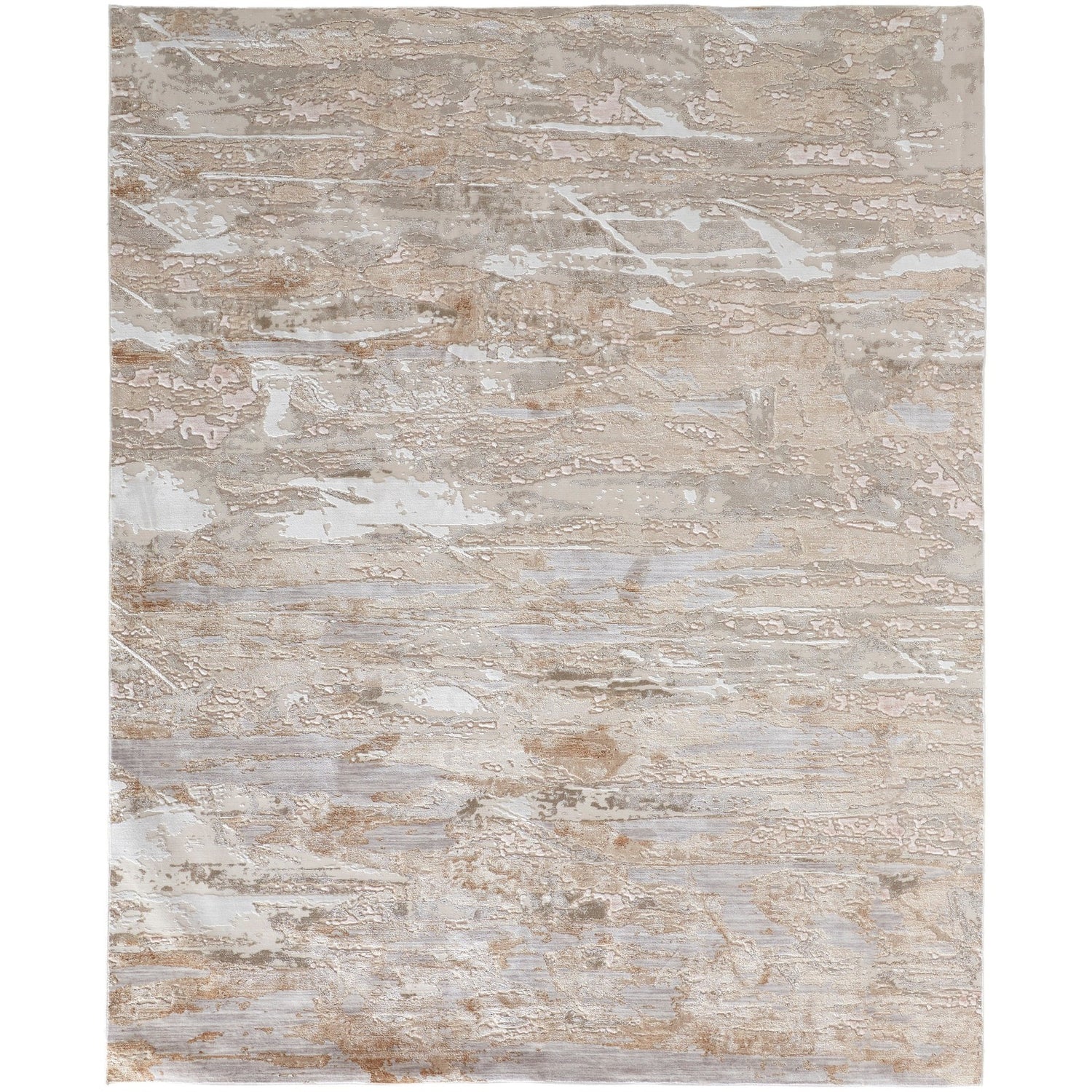 Feizy Laina 39G5F Transitional Abstract in Tan/Ivory
