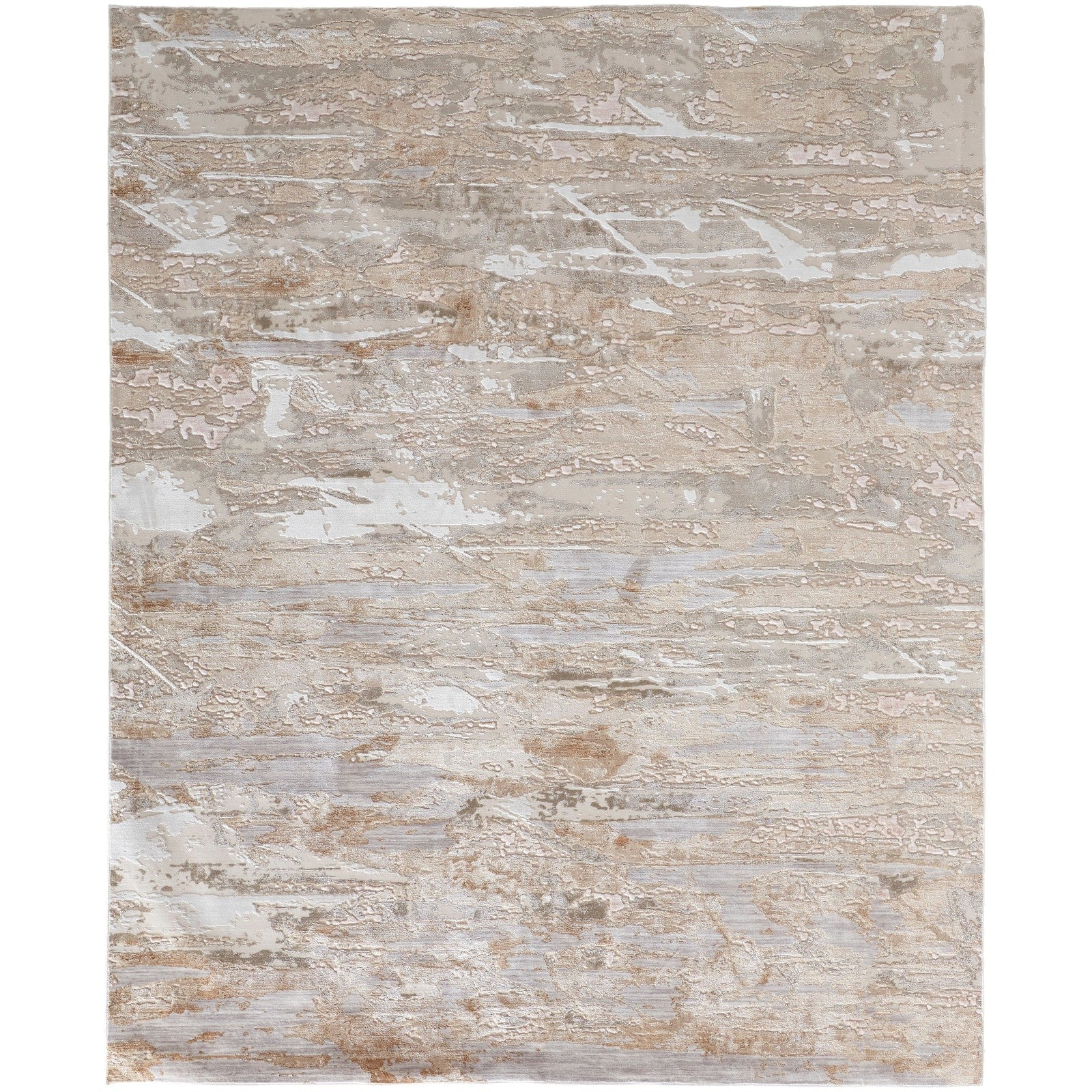Feizy Laina 39G5F Transitional Abstract in Tan/Ivory