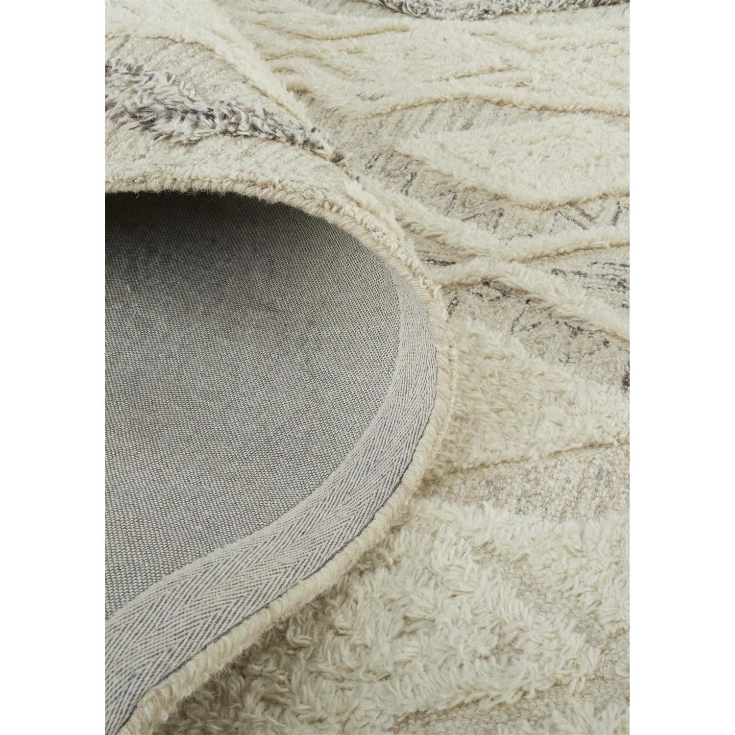 Feizy Anica 8006F Transitional Geometric Rug in Ivory/Taupe/Gray