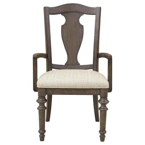 Pulaski Furniture Saddle Creek Timber Brown Wood Back Arm Chair Two Pack