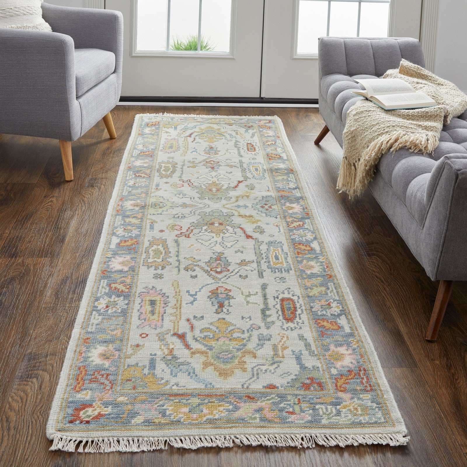Feizy Karina 6794F Traditional Persian in Blue/Gray/Gold