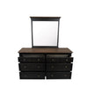 Magnussen Home Surrey Brown Double Drawer Dresser With Portrait Mirror