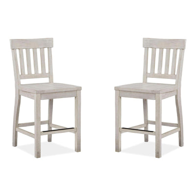Magnussen Home Bronwyn Alabaster Counter Chair Set of 2
