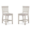 Magnussen Home Bronwyn Alabaster Counter Chair Set of 2