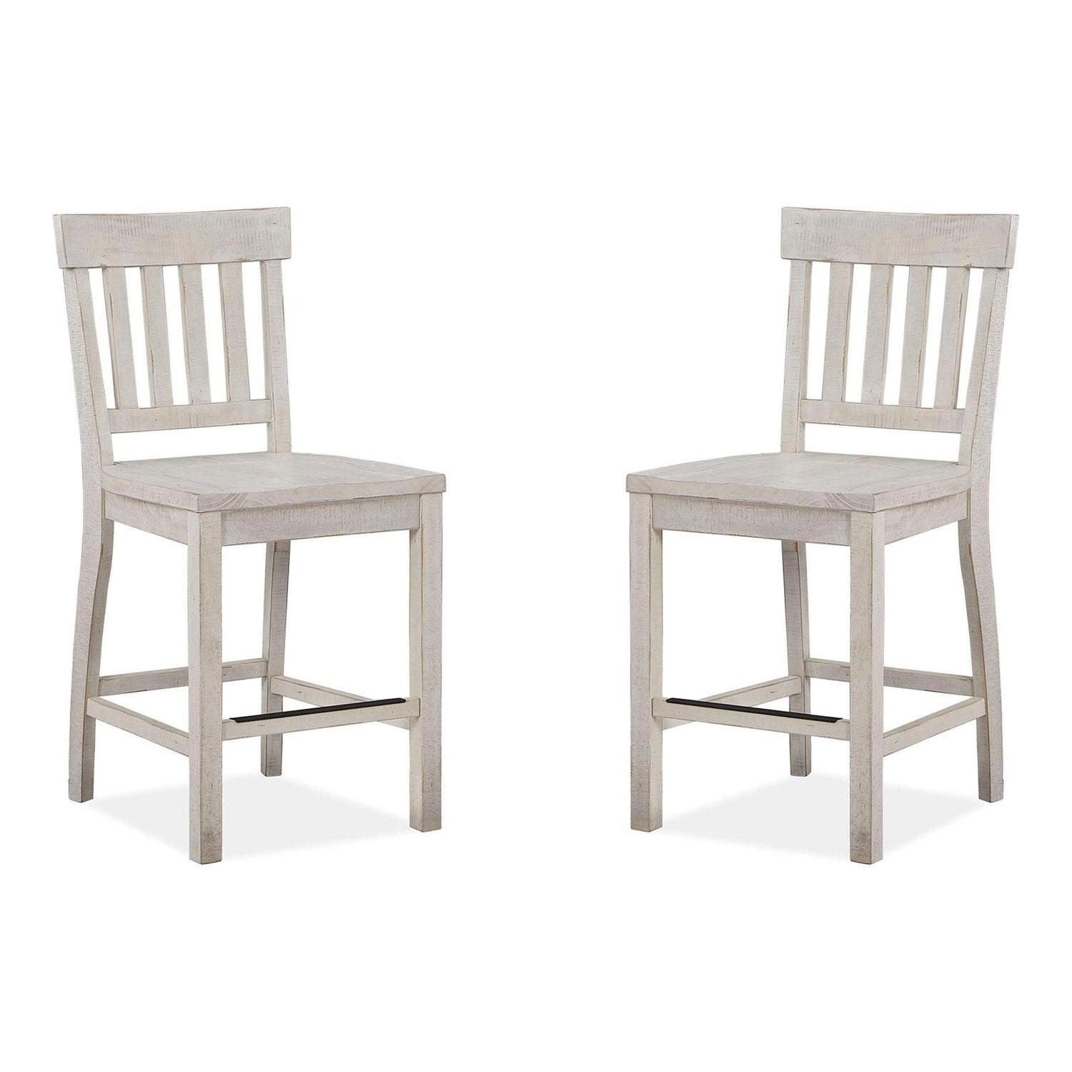 Magnussen Home Bronwyn Alabaster Counter Chair Set of 2