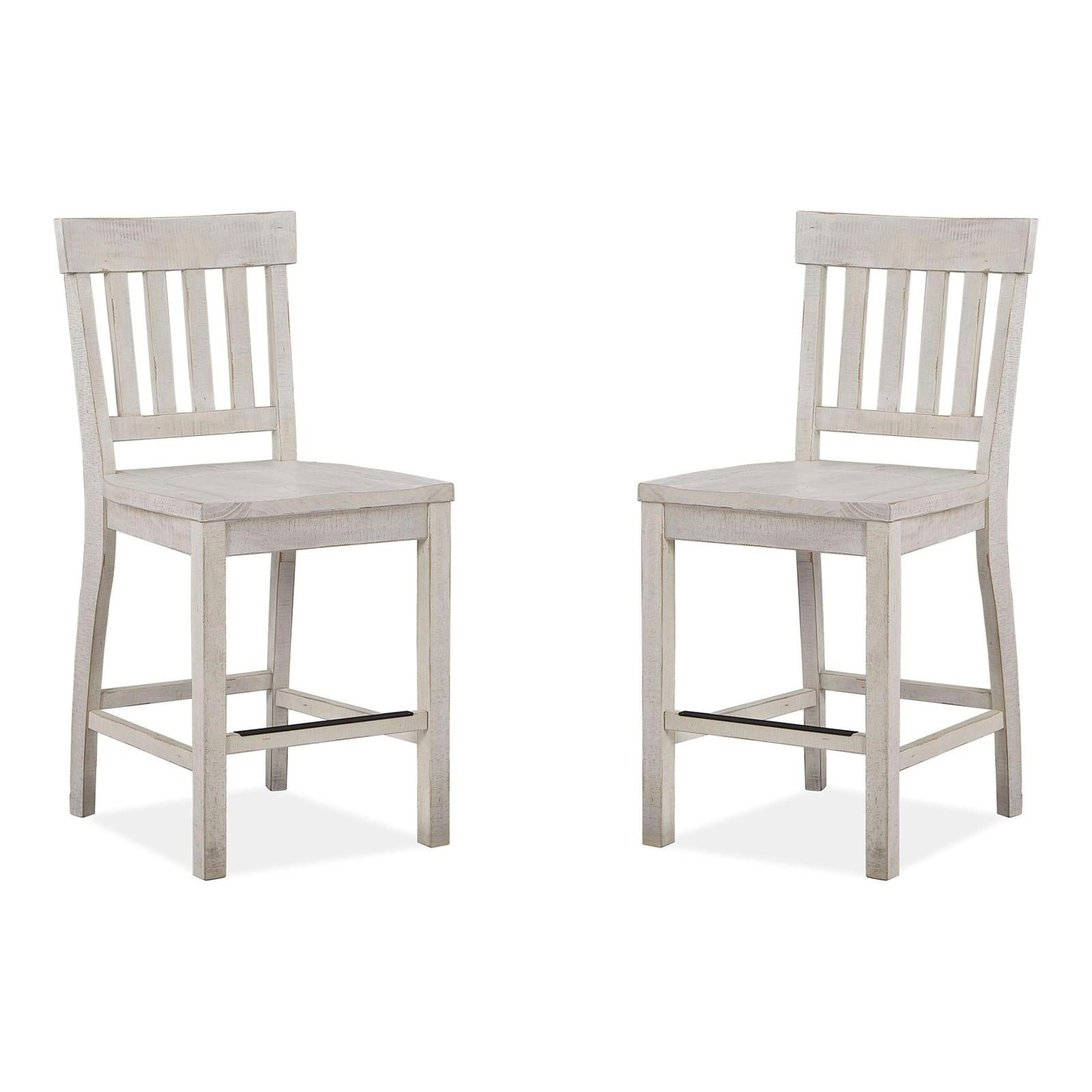 Magnussen Home Bronwyn Alabaster Counter Chair Set of 2