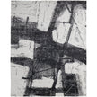 Feizy Coda 8927F Modern Abstract Rug in Black/White