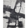 Feizy Coda 8927F Modern Abstract Rug in Black/White