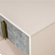 Michael Amini Pavira 1-Drawer Nightstand with LED Lights - Stone