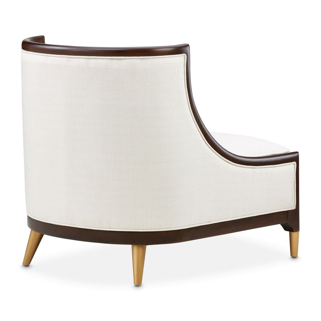 Michael Amini Belmont Place Accent Chair - Cream/Espresso