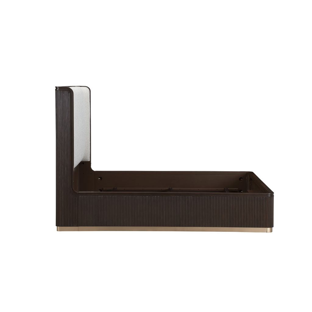 Michael Amini West Kensington Bed - Buff/Medium Espresso