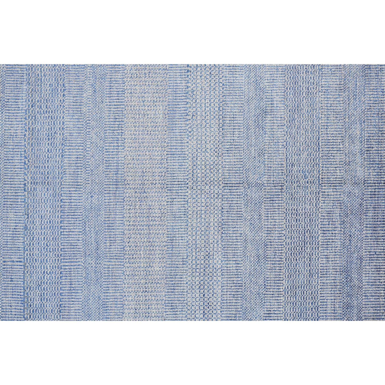 Feizy Janson I6061 Transitional Stripes, Blue/Silver, 8' x 8' Round Rug