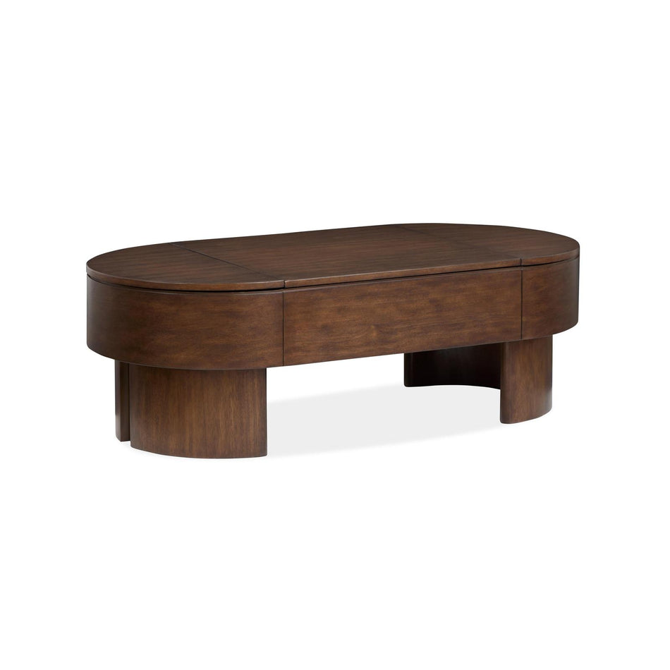 Magnussen Home Holloway Toasted Almond Oval Lift Top Cocktail Table