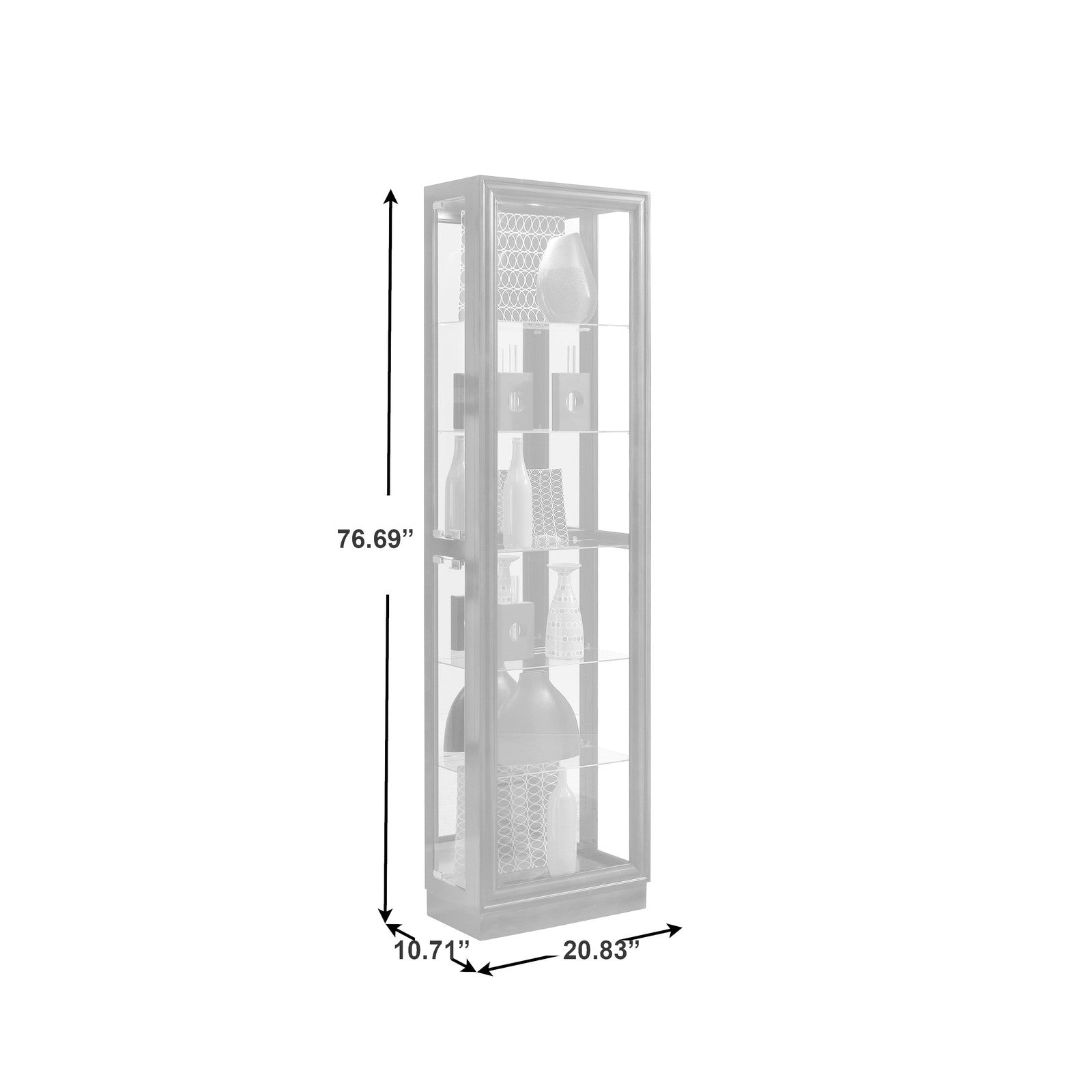 Pulaski Furniture PFC Curios Tall Traditional 5 Shelf Curio Cabinet