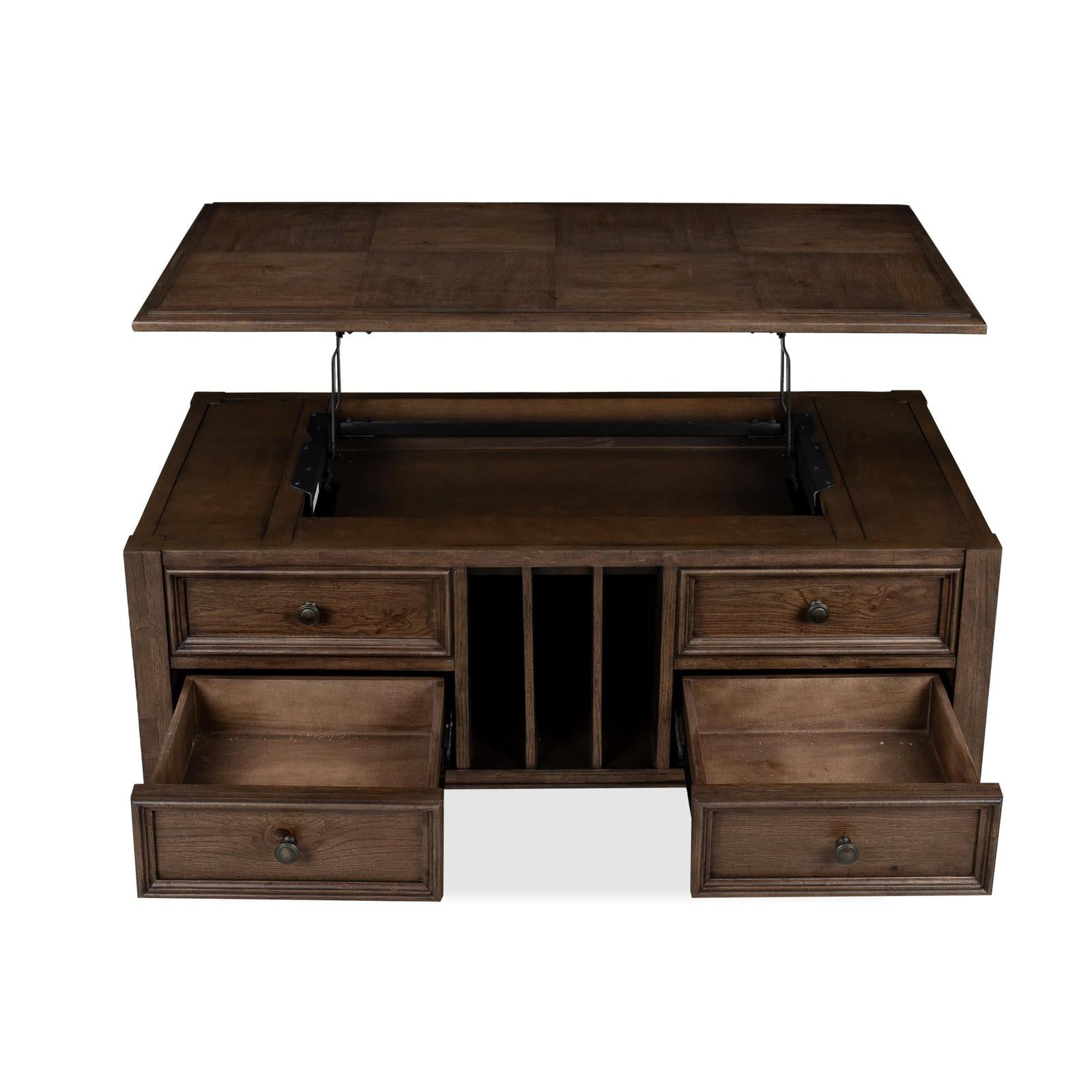 Magnussen Home Cormac Brown Lift Top Storage Cocktail Table