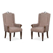 Magnussen Home Durango Willadeene Brown Upholstered Host Chair Set of 2