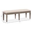 Magnussen Home Lancaster Dovetail Grey Upholstered Bench