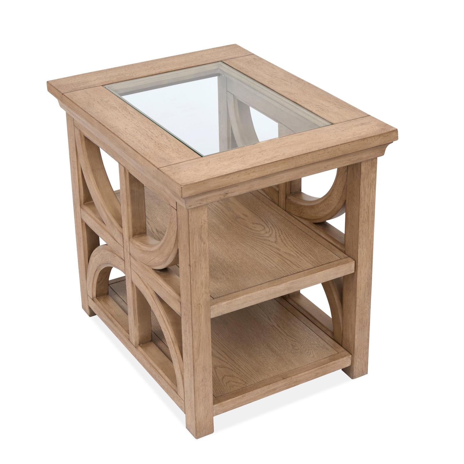 Magnussen Home Coventry Honey Wheat Rectangular Shelf End Table