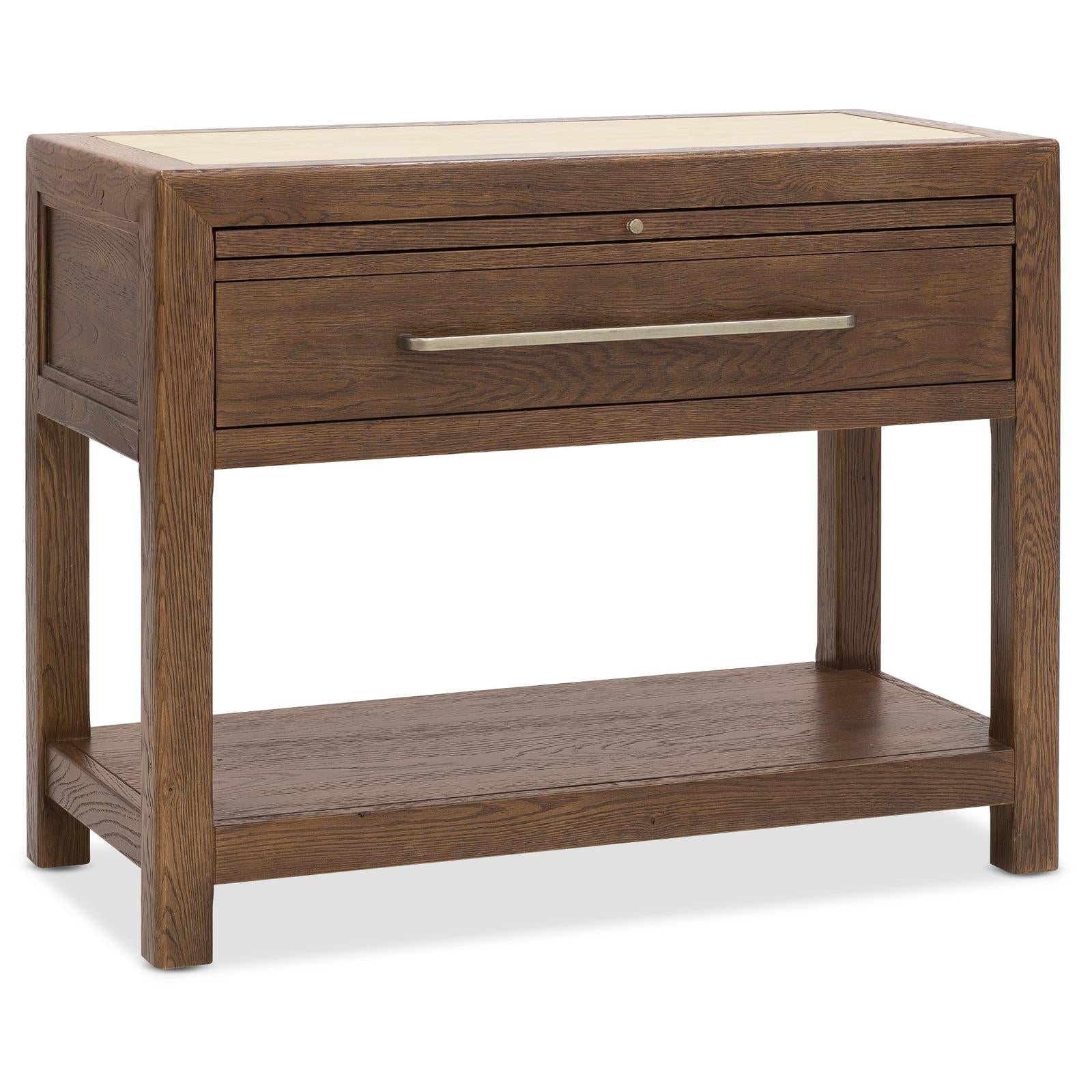Hooker Furniture Driftwood One-Drawer Nightstand with Stone