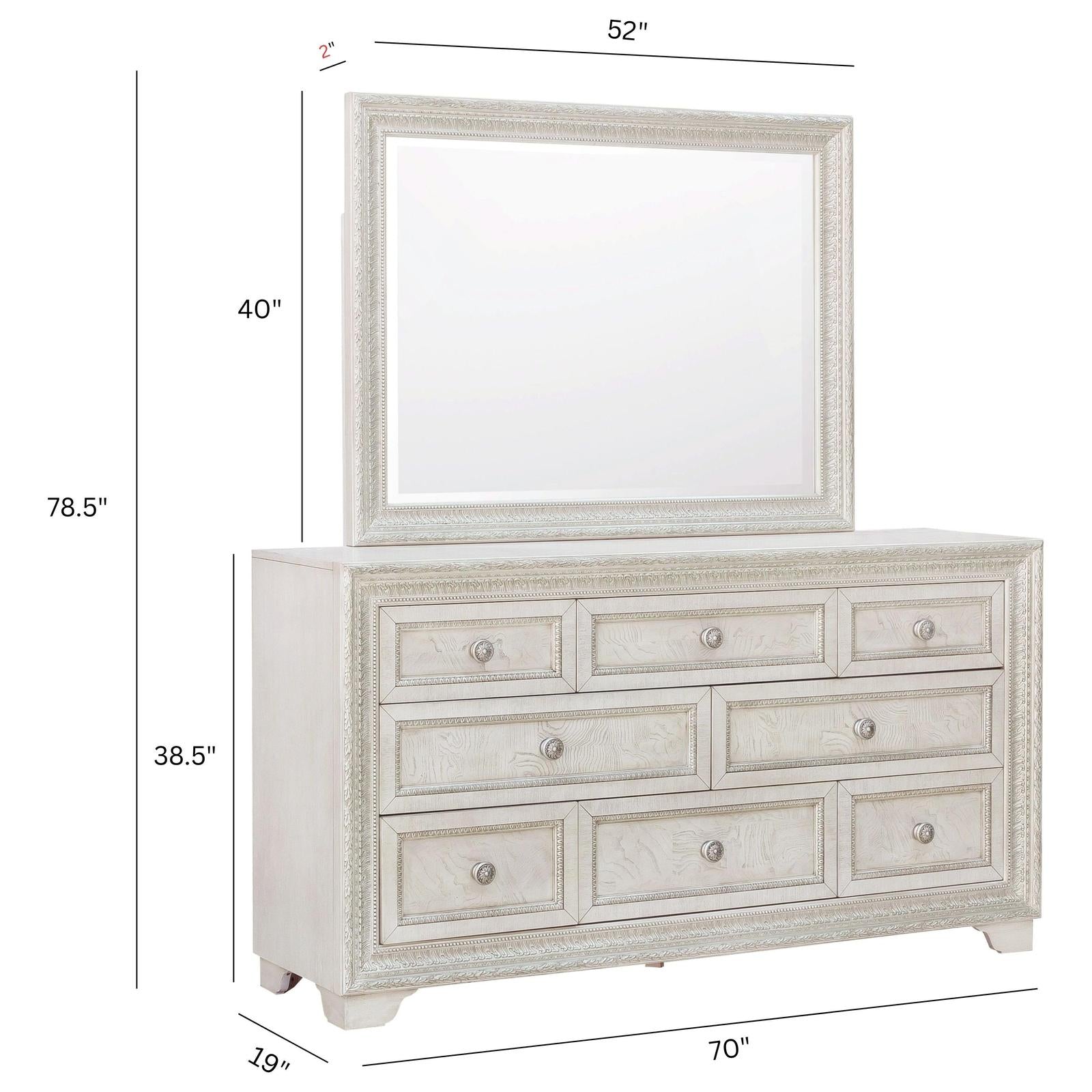 Pulaski Furniture Camila Creamy White 8 Drawer Dresser